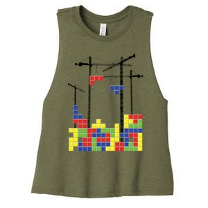 Tetris Skyline Women's Racerback Cropped Tank