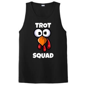 Trot Squad Thanksgiving Day Funny Turkey Face Running Funny Gift PosiCharge Competitor Tank