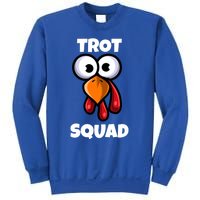 Trot Squad Thanksgiving Day Funny Turkey Face Running Funny Gift Sweatshirt