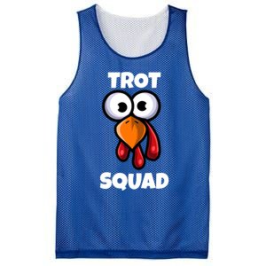 Trot Squad Thanksgiving Day Funny Turkey Face Running Funny Gift Mesh Reversible Basketball Jersey Tank