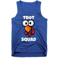 Trot Squad Thanksgiving Day Funny Turkey Face Running Funny Gift Tank Top