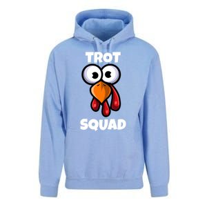 Trot Squad Thanksgiving Day Funny Turkey Face Running Funny Gift Unisex Surf Hoodie