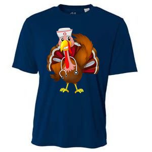 Thanksgiving Scrub Tops Wo Turkey Nurse Holiday Nursing Cooling Performance Crew T-Shirt