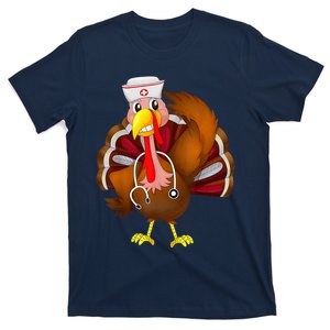 Thanksgiving Scrub Tops Wo Turkey Nurse Holiday Nursing T-Shirt