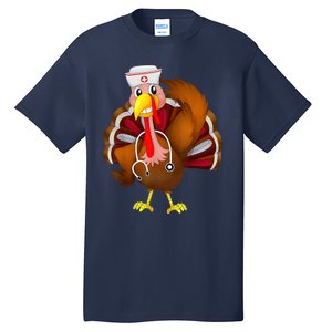 Thanksgiving Scrub Tops Wo Turkey Nurse Holiday Nursing Tall T-Shirt