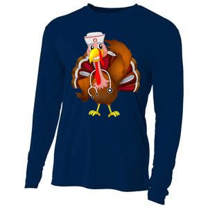 Thanksgiving Scrub Tops Wo Turkey Nurse Holiday Nursing Cooling Performance Long Sleeve Crew