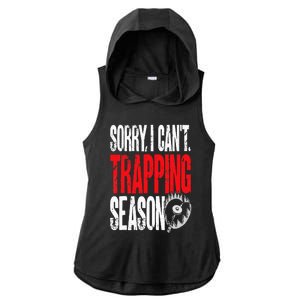 Trapping Season Trap Hunting Trapper Ladies PosiCharge Tri-Blend Wicking Draft Hoodie Tank