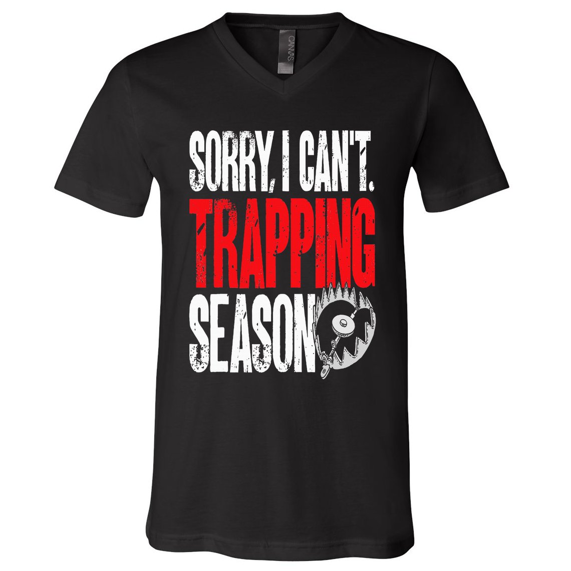 Trapping Season Trap Hunting Trapper V-Neck T-Shirt