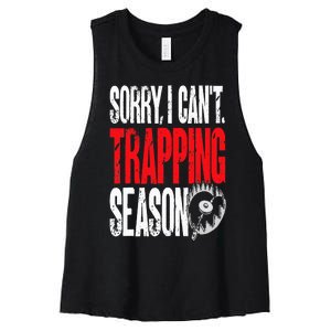 Trapping Season Trap Hunting Trapper Women's Racerback Cropped Tank