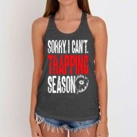 Trapping Season Trap Hunting Trapper Women's Knotted Racerback Tank