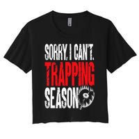 Trapping Season Trap Hunting Trapper Women's Crop Top Tee