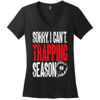 Trapping Season Trap Hunting Trapper Women's V-Neck T-Shirt