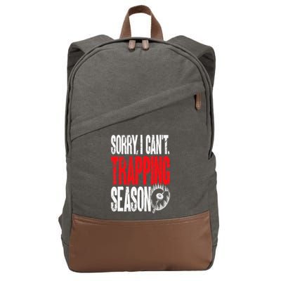 Trapping Season Trap Hunting Trapper Cotton Canvas Backpack