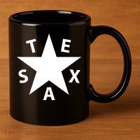 Texas Star 11oz C Handle Ceramic Mug