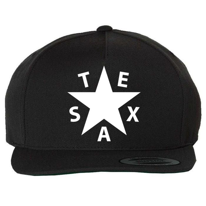 Texas Star Wool Snapback Cap