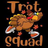 Trot Squad Thanksgiving Turkey Funny Running Turkey Lover Gift Impact Tech Backpack