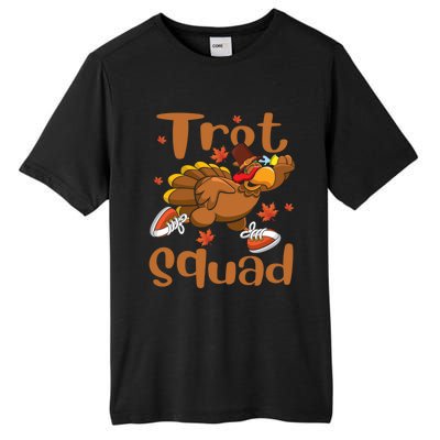 Trot Squad Thanksgiving Turkey Funny Running Turkey Lover Gift Tall Fusion ChromaSoft Performance T-Shirt