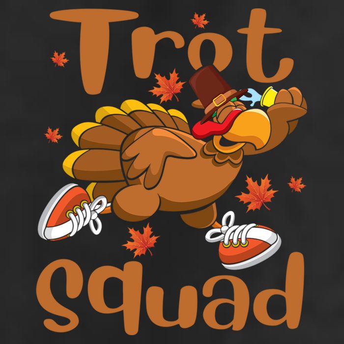 Trot Squad Thanksgiving Turkey Funny Running Turkey Lover Gift Beanie