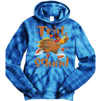 Trot Squad Thanksgiving Turkey Funny Running Turkey Lover Gift Tie Dye Hoodie
