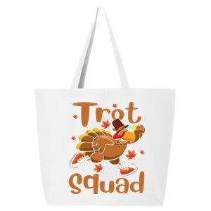 Trot Squad Thanksgiving Turkey Funny Running Turkey Lover Gift 25L Jumbo Tote