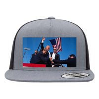 Trump Shooting Flat Bill Trucker Hat