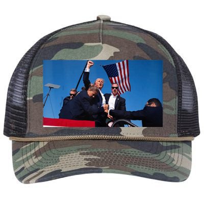 Trump Shooting Retro Rope Trucker Hat Cap