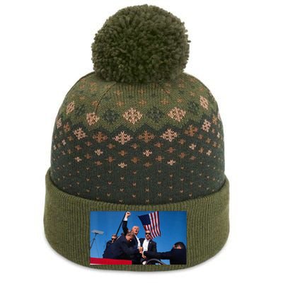 Trump Shooting The Baniff Cuffed Pom Beanie