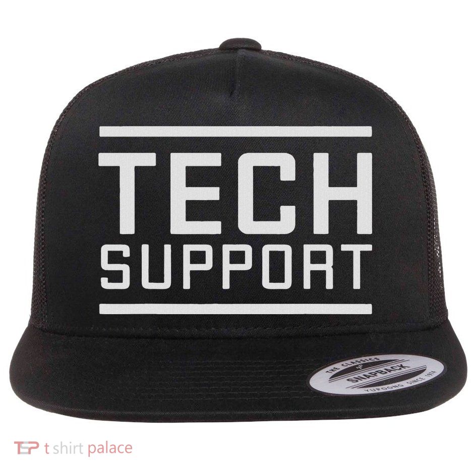 Tech Support Flat Bill Trucker Hat