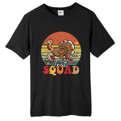 Trot Squad Turkey Autumn Fall Yall Thanksgiving Groovy Retro Funny Gift Tall Fusion ChromaSoft Performance T-Shirt