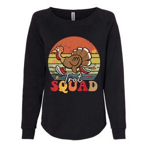 Trot Squad Turkey Autumn Fall Yall Thanksgiving Groovy Retro Funny Gift Womens California Wash Sweatshirt