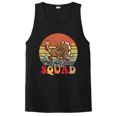 Trot Squad Turkey Autumn Fall Yall Thanksgiving Groovy Retro Funny Gift PosiCharge Competitor Tank