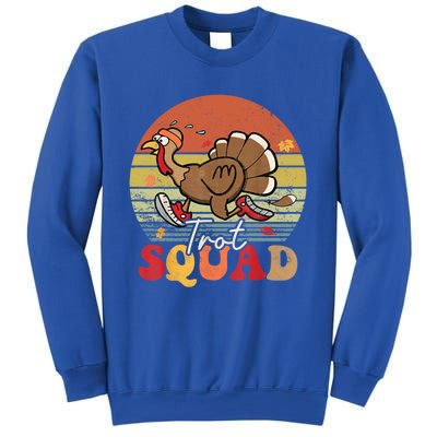 Trot Squad Turkey Autumn Fall Yall Thanksgiving Groovy Retro Funny Gift Sweatshirt