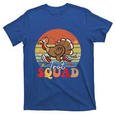 Trot Squad Turkey Autumn Fall Yall Thanksgiving Groovy Retro Funny Gift T-Shirt