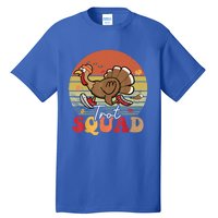 Trot Squad Turkey Autumn Fall Yall Thanksgiving Groovy Retro Funny Gift Tall T-Shirt