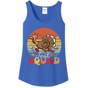 Trot Squad Turkey Autumn Fall Yall Thanksgiving Groovy Retro Funny Gift Ladies Essential Tank