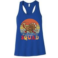 Trot Squad Turkey Autumn Fall Yall Thanksgiving Groovy Retro Funny Gift Women's Racerback Tank