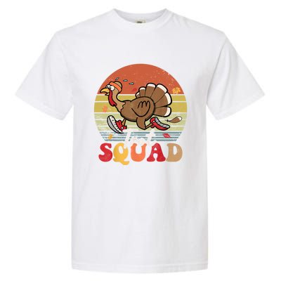 Trot Squad Turkey Autumn Fall Yall Thanksgiving Groovy Retro Funny Gift Garment-Dyed Heavyweight T-Shirt