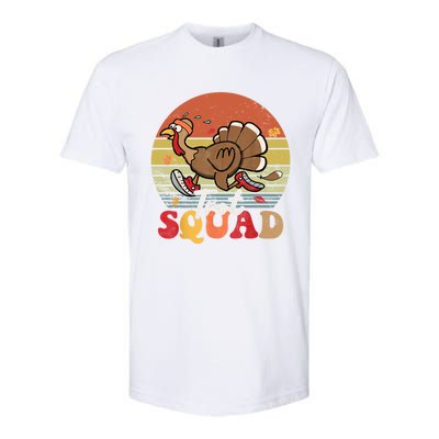 Trot Squad Turkey Autumn Fall Yall Thanksgiving Groovy Retro Funny Gift Softstyle CVC T-Shirt