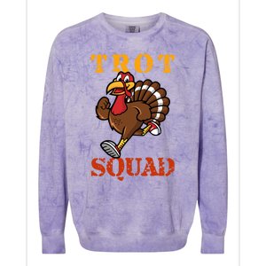 Trot Squad Turkey Mask Gift Colorblast Crewneck Sweatshirt