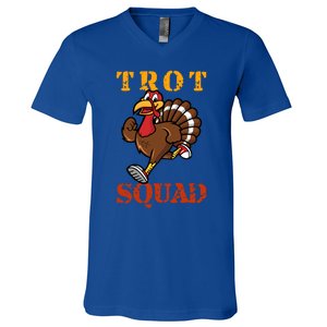 Trot Squad Turkey Mask Gift V-Neck T-Shirt