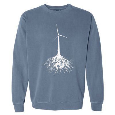 Turbine Syndrome Turbine Tree Design Garment-Dyed Sweatshirt