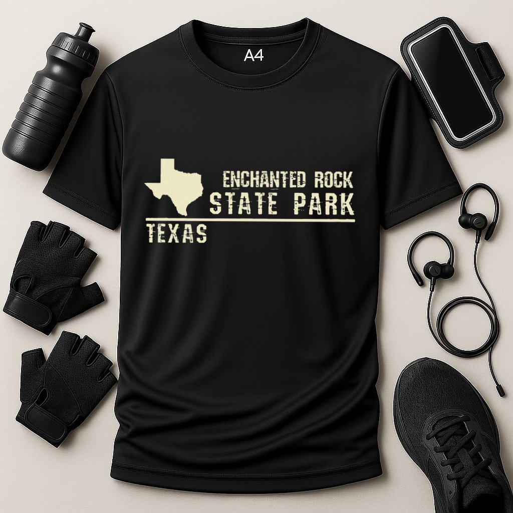 Tx Souvenir Texas Enchanted Rock State Park Cooling Performance Crew T-Shirt