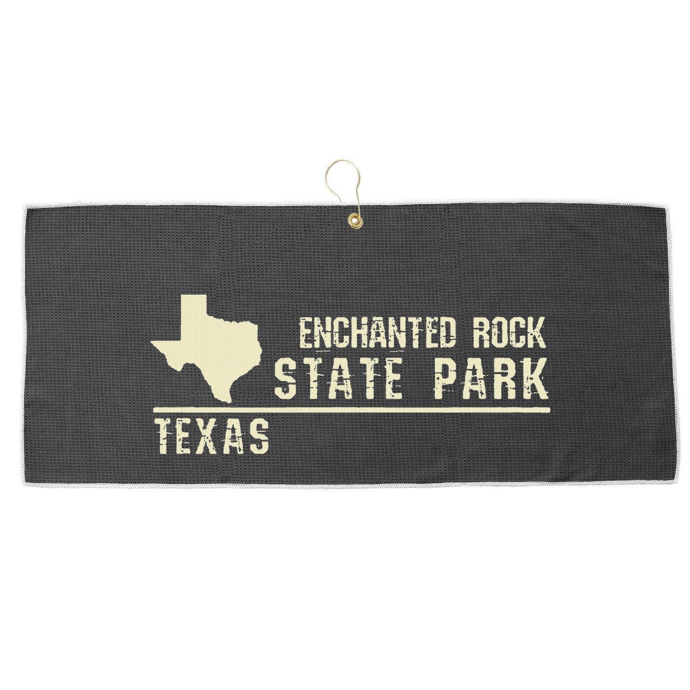 Tx Souvenir Texas Enchanted Rock State Park Large Microfiber Waffle Golf Towel