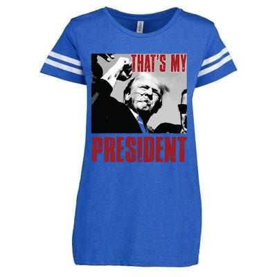 Trump Shooting Trump 2024 ThatS My President Enza Ladies Jersey Football T-Shirt