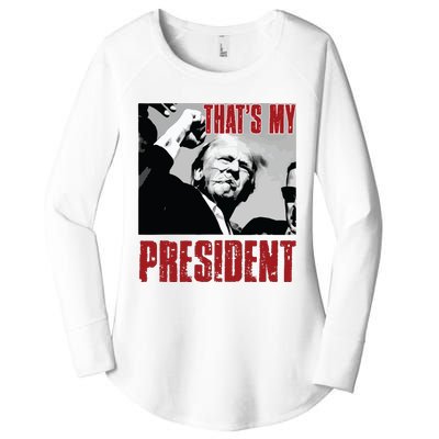 Trump Shooting Trump 2024 ThatS My President Women's Perfect Tri Tunic Long Sleeve Shirt