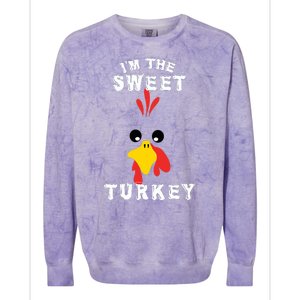 The Sweet Turkey Thanksgiving Funny Sweatshirt Graphic Print Unisex Colorblast Crewneck Sweatshirt