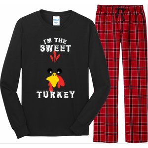 The Sweet Turkey Thanksgiving Funny Sweatshirt Graphic Print Unisex Long Sleeve Pajama Set