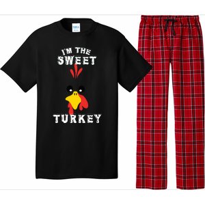 The Sweet Turkey Thanksgiving Funny Sweatshirt Graphic Print Unisex Pajama Set