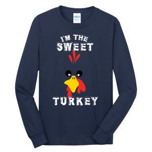 The Sweet Turkey Thanksgiving Funny Sweatshirt Graphic Print Unisex Tall Long Sleeve T-Shirt