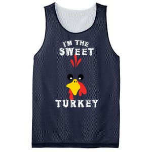 The Sweet Turkey Thanksgiving Funny Sweatshirt Graphic Print Unisex Mesh Reversible Basketball Jersey Tank